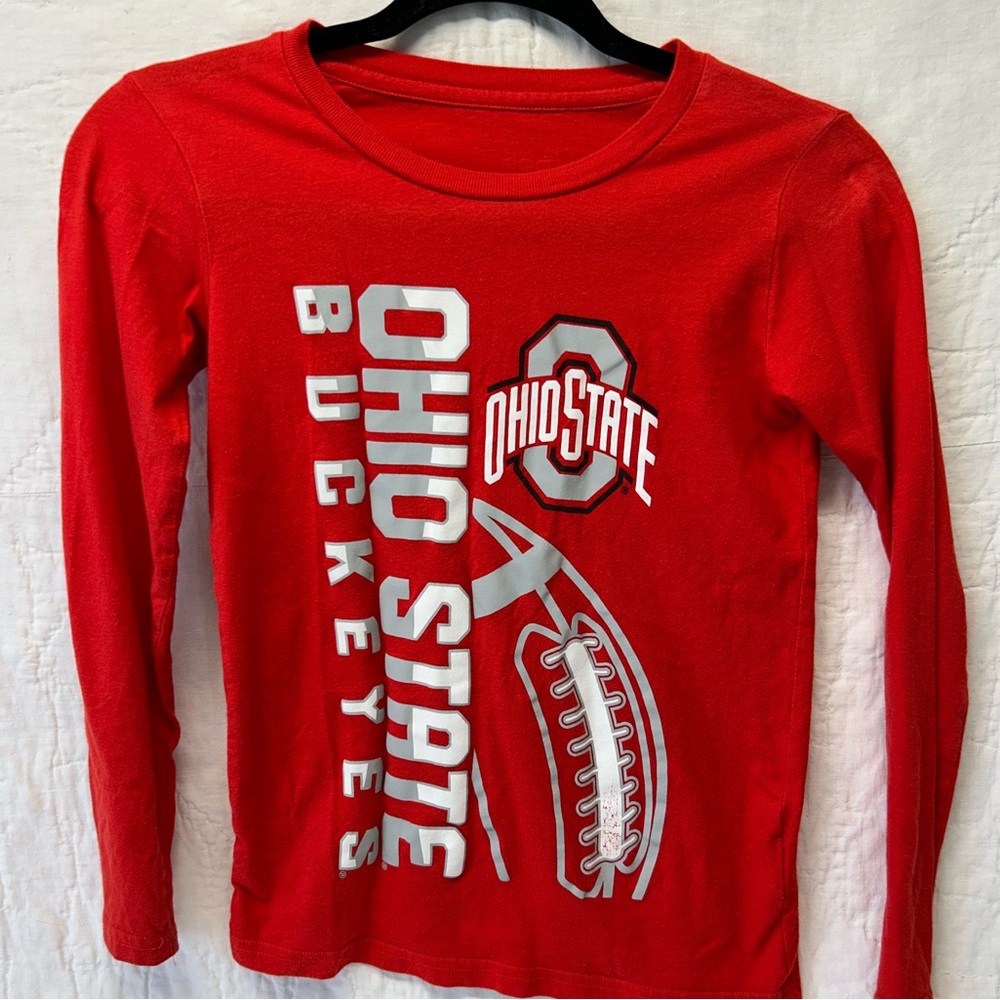 YOUTH - Ohio State football - long sleeved shirt - Size YSM